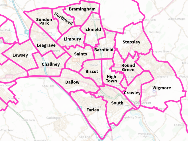 Luton Map